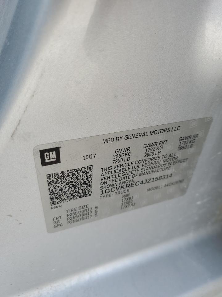 1GCVKREC4JZ158314 CHEVROLET ALL Models 2018