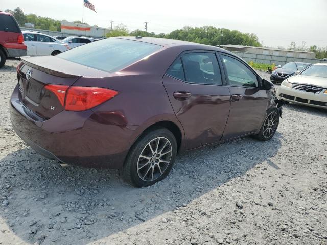 Sedans TOYOTA COROLLA 2017 Burgundy