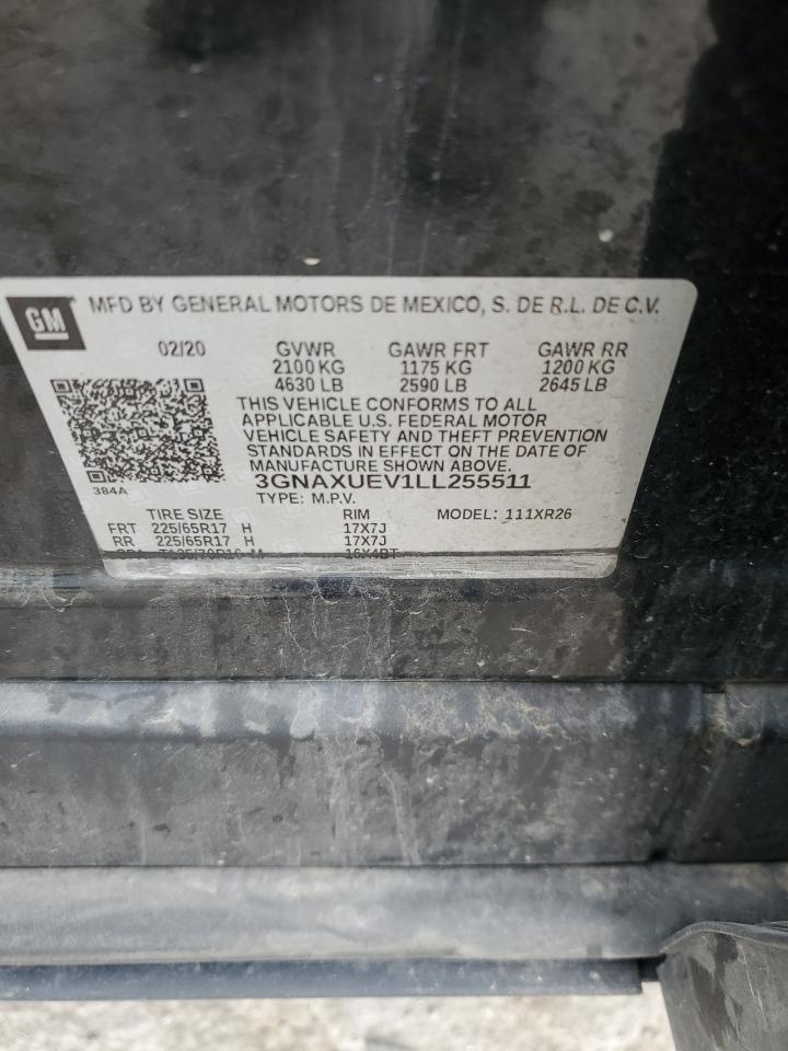3GNAXUEV1LL255511 CHEVROLET EQUINOX 2020