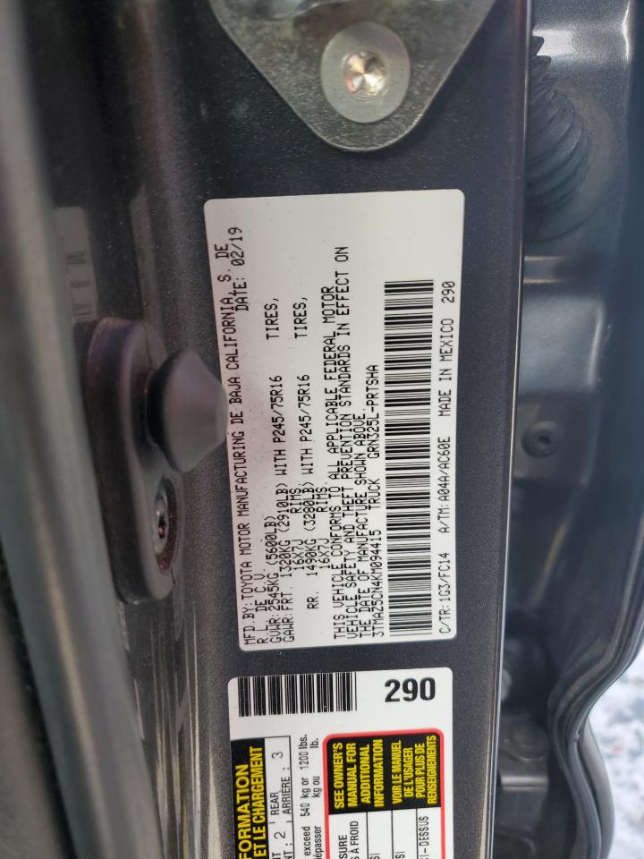 2019 Toyota Tacoma Double Cab VIN: 3TMAZ5CN4KM094415 Lot: 53668685
