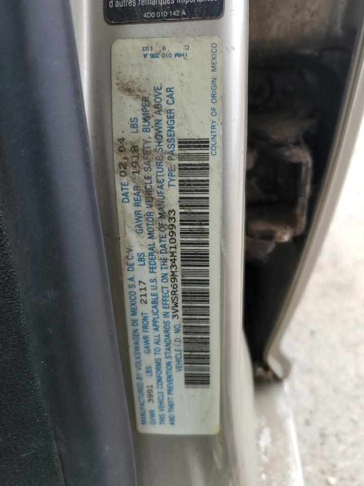 2004 Volkswagen Jetta Gls Tdi VIN: 3VWSR69M34M109933 Lot: 54994625