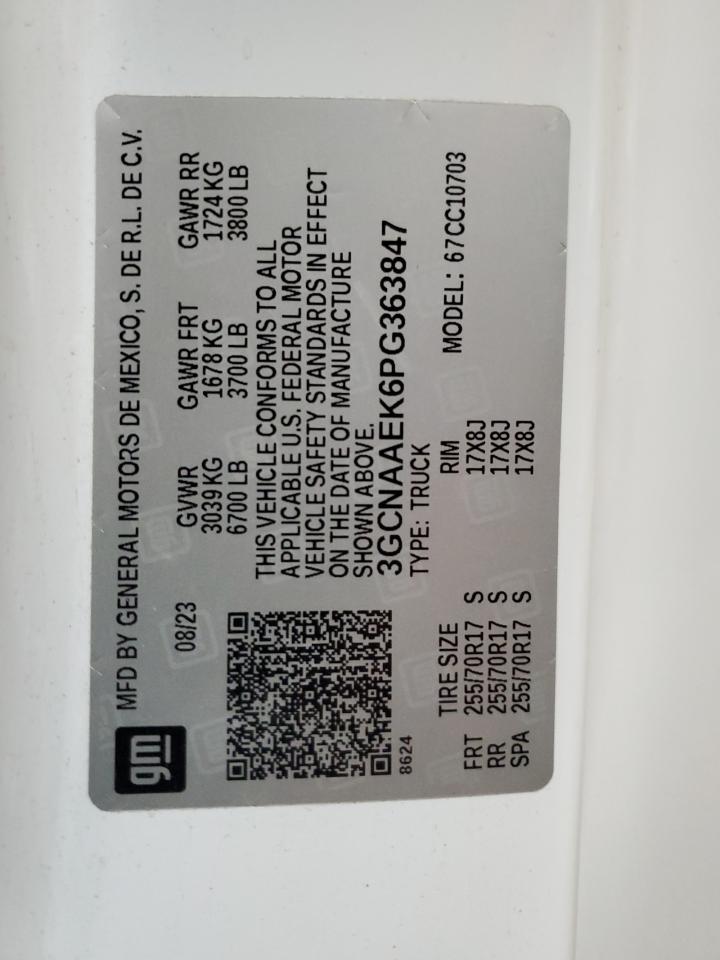 3GCNAAEK6PG363847 CHEVROLET ALL Models 2023