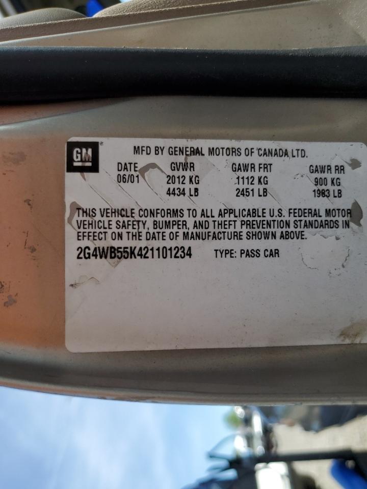2002 Buick Regal Ls VIN: 2G4WB55K421101234 Lot: 54744355