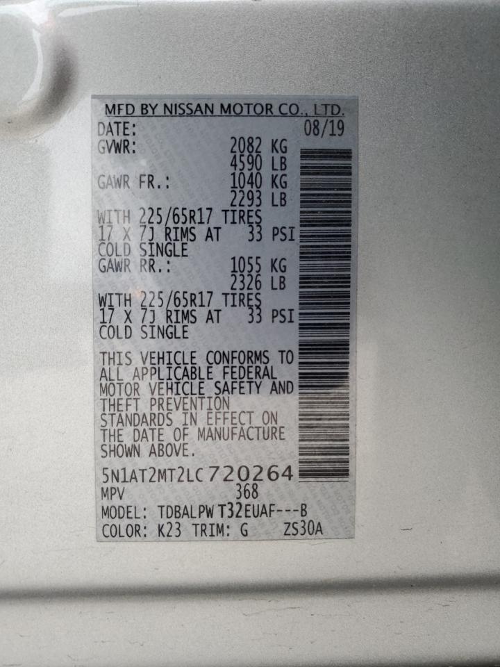 5N1AT2MT2LC720264 NISSAN ROGUE 2020