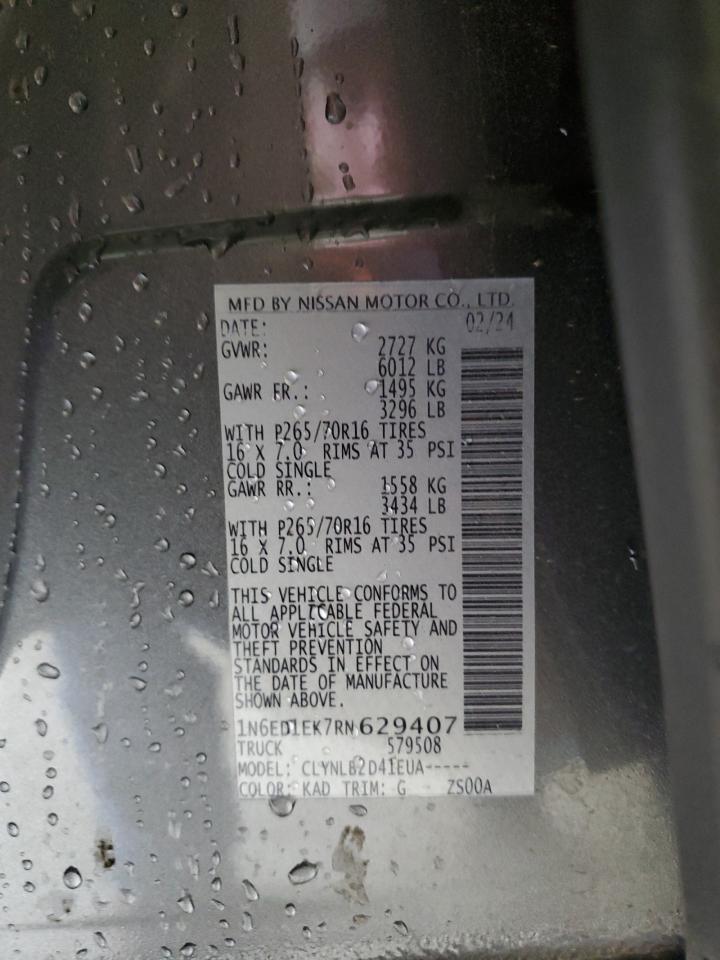 1N6ED1EK7RN629407 NISSAN FRONTIER 2024