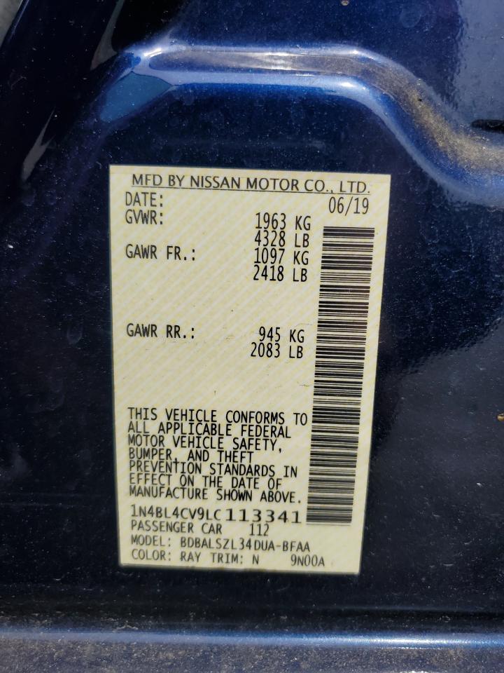 1N4BL4CV9LC113341 NISSAN ALTIMA 2020