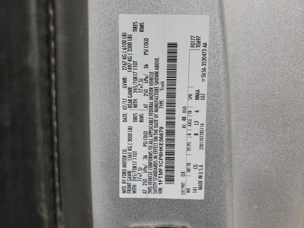 1FTMF1CP8HKE56679 FORD All Models 2017