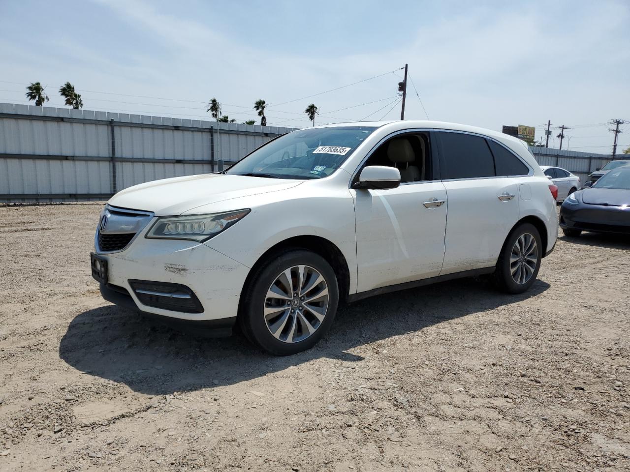 2016 Acura Mdx Technology zu verkaufen in Mercedes, TX - Water/Flood
