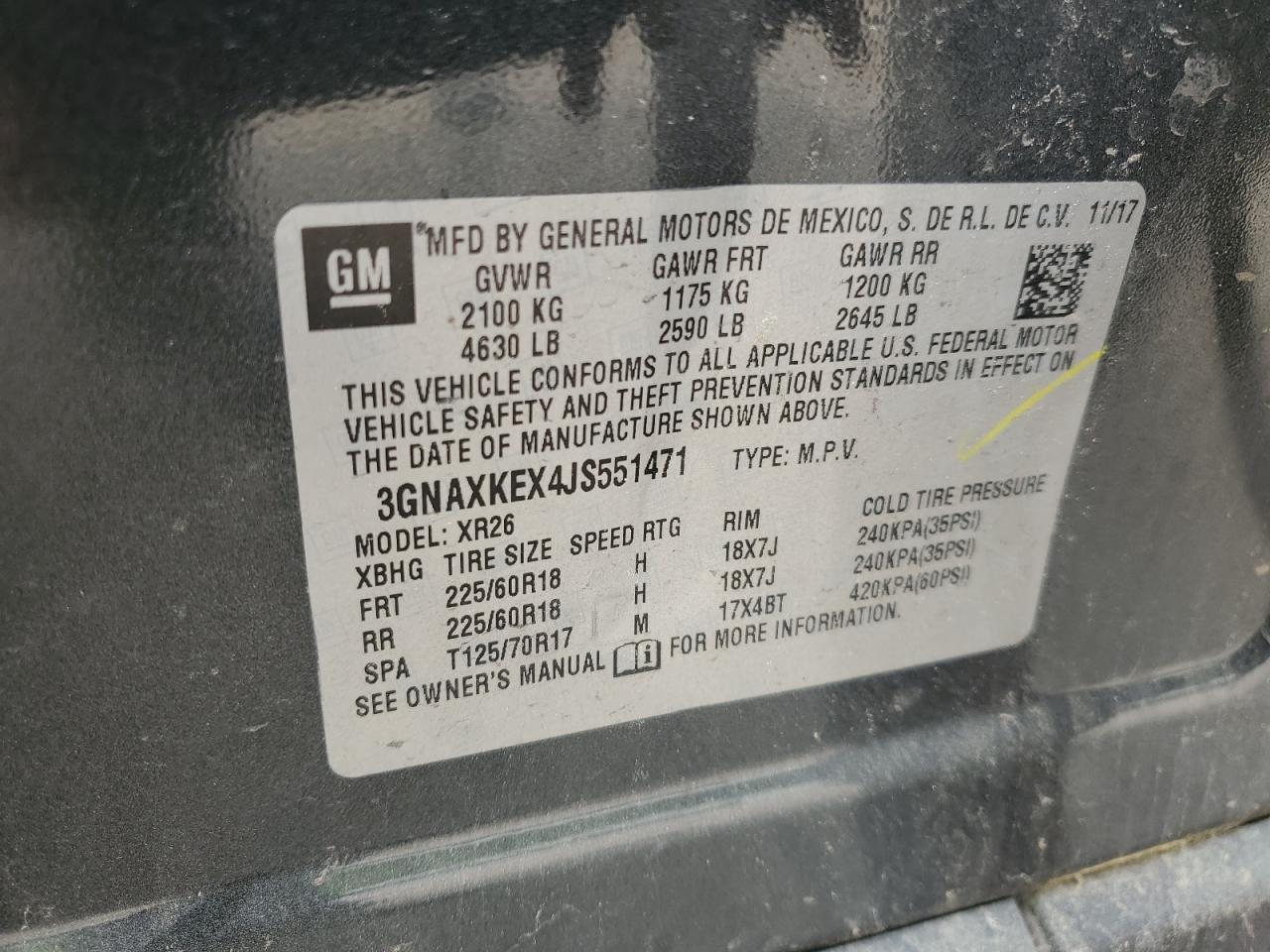 3GNAXKEX4JS551471 CHEVROLET EQUINOX 2018