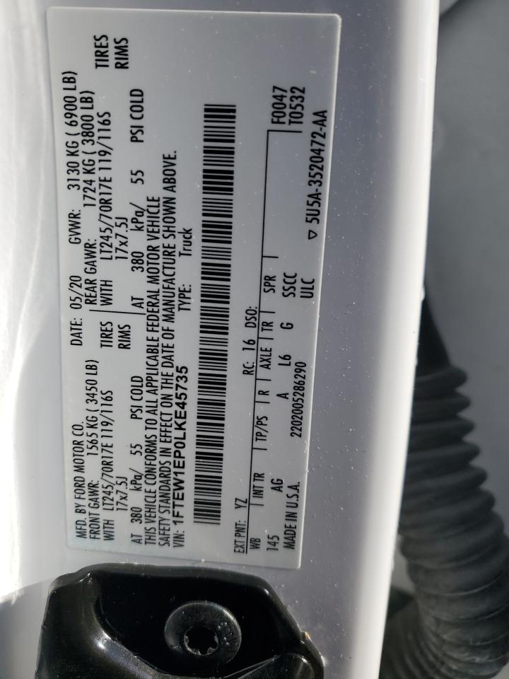 1FTEW1EP0LKE45735 FORD F-150 2020