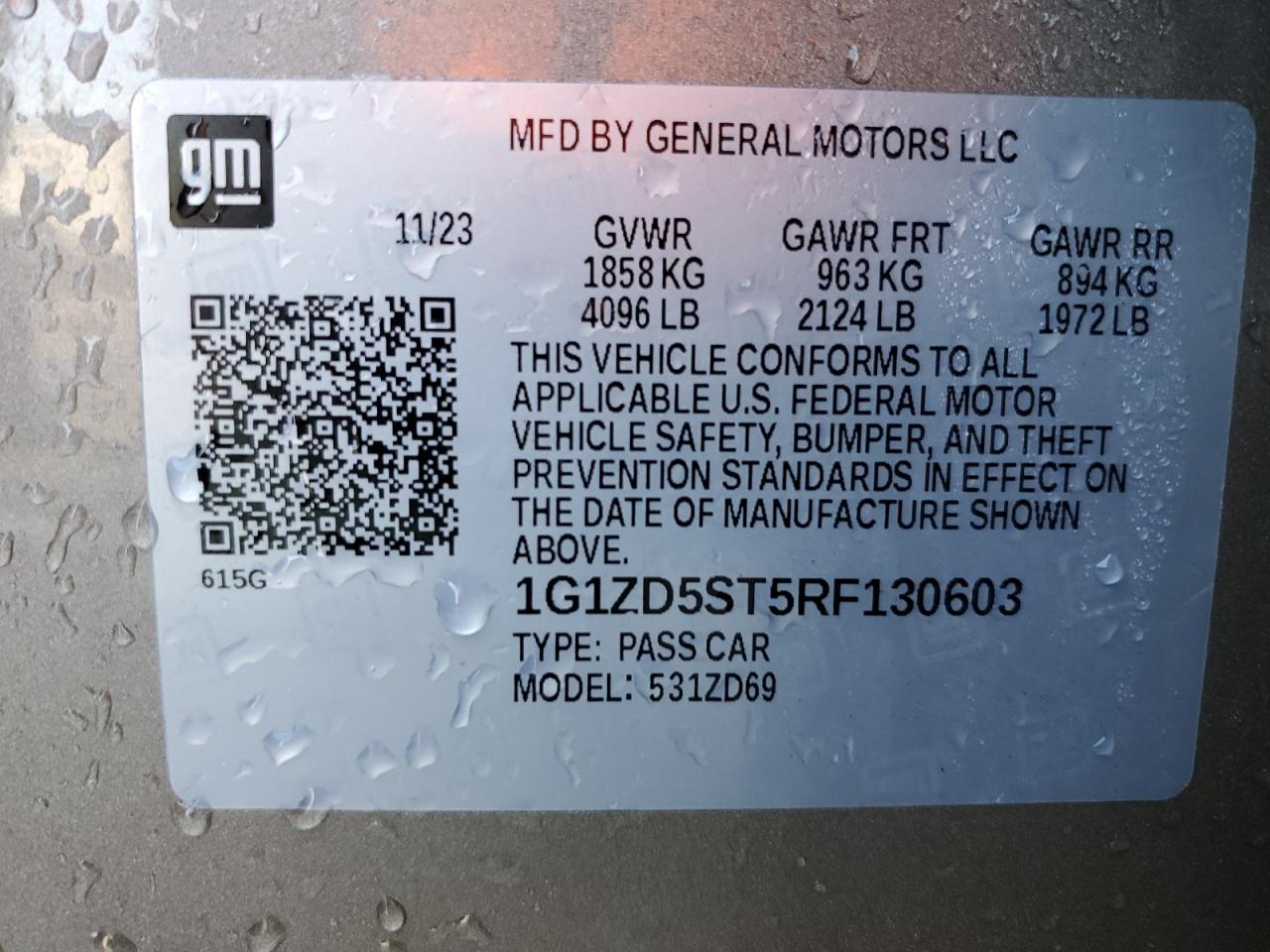 1G1ZD5ST5RF130603 CHEVROLET MALIBU 2024