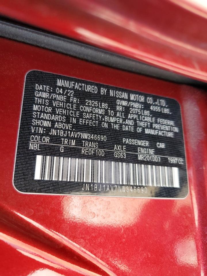 JN1BJ1AV7NW346690 NISSAN ROGUE 2022