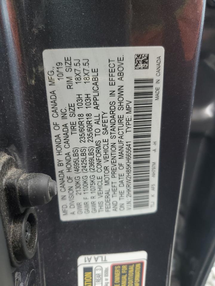 2HKRW2H85KH665641 HONDA CRV 2019