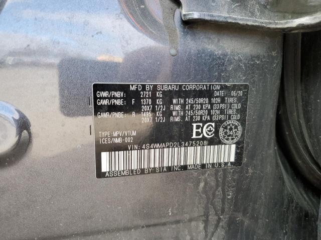 2020 SUBARU ASCENT LIMITED