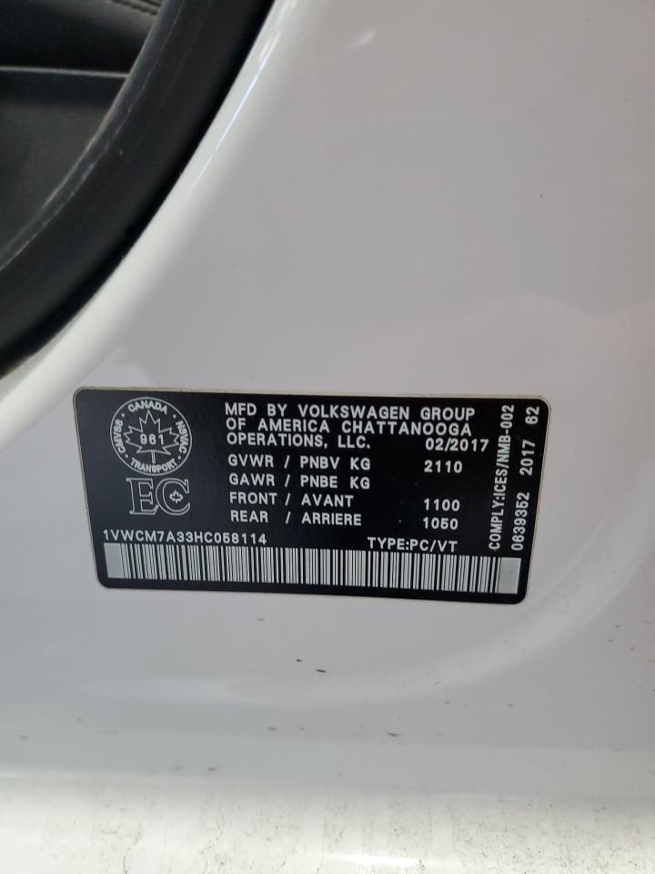 2017 Volkswagen Passat - Image 12