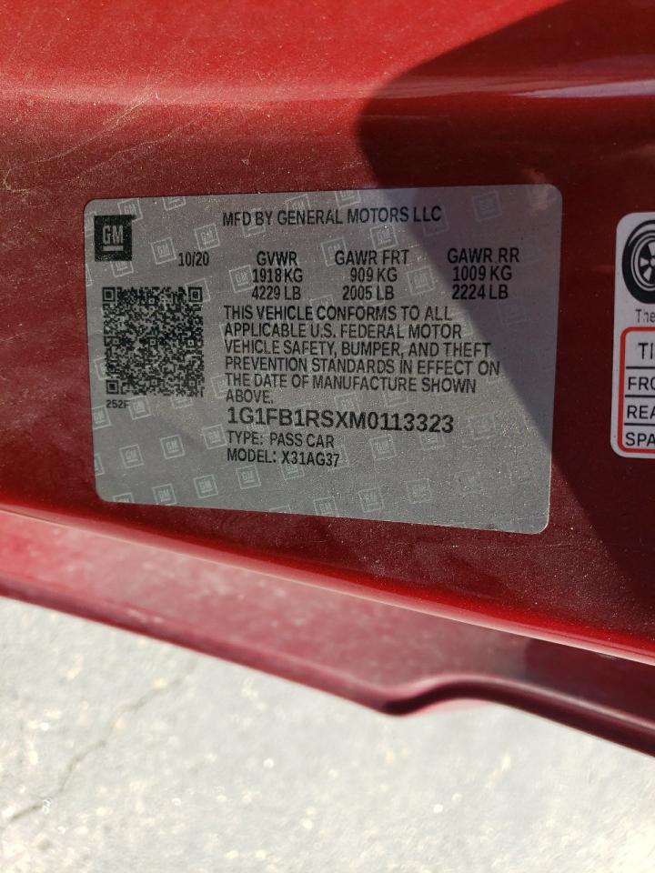 1G1FB1RSXM0113323 CHEVROLET CAMARO 2021