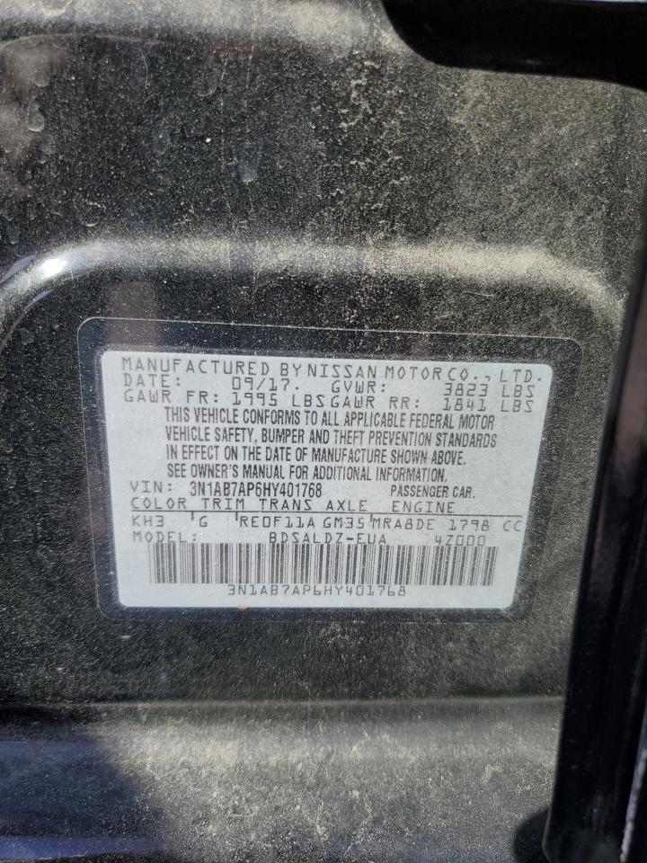3N1AB7AP6HY401768 NISSAN SENTRA 2017