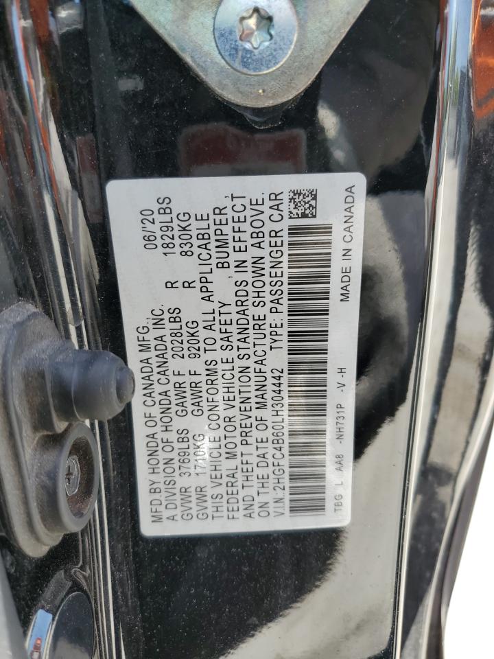 2HGFC4B60LH304442 HONDA CIVIC 2020