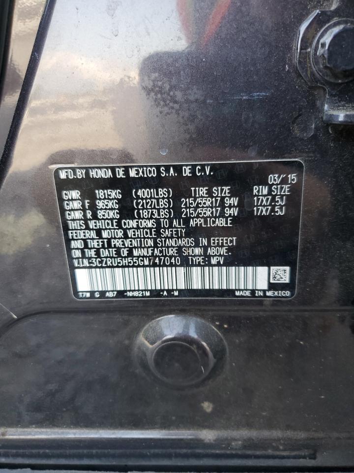 3CZRU5H55GM747040 HONDA HR-V 2016