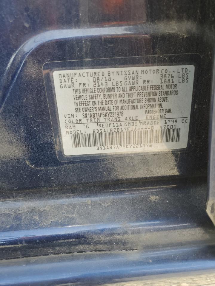 3N1AB7AP5KY221978 NISSAN SENTRA 2019