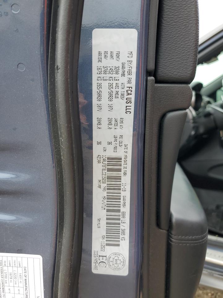 2020 Jeep Grand Cherokee Limited VIN: 1C4RJFBT8LC215658 Lot: 53664315