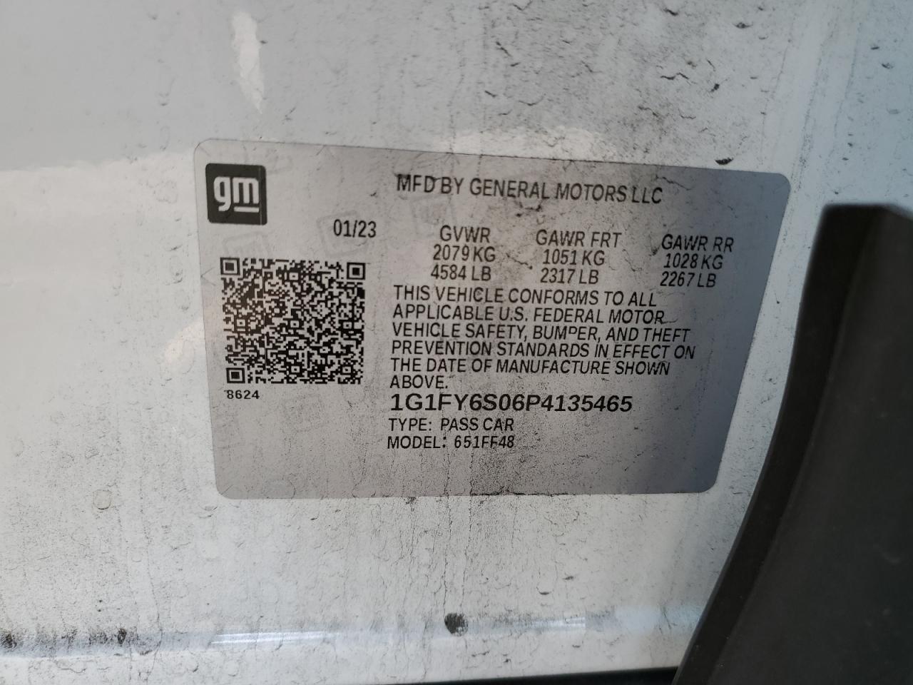 1G1FY6S06P4135465 CHEVROLET BOLT 2023