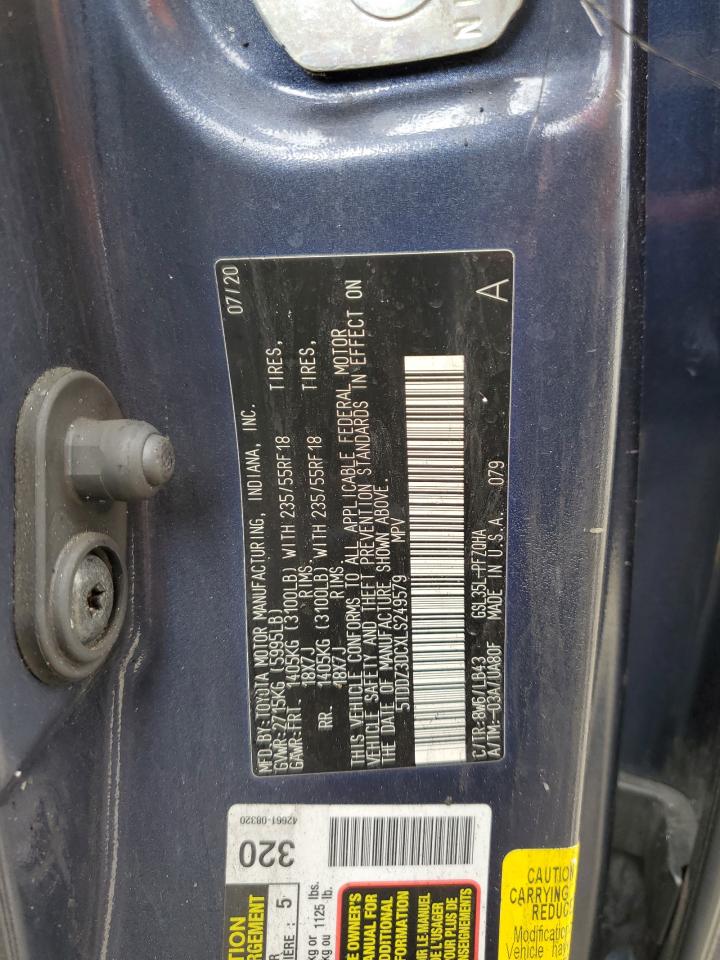 5TDDZ3DCXLS249579 TOYOTA All Models 2020