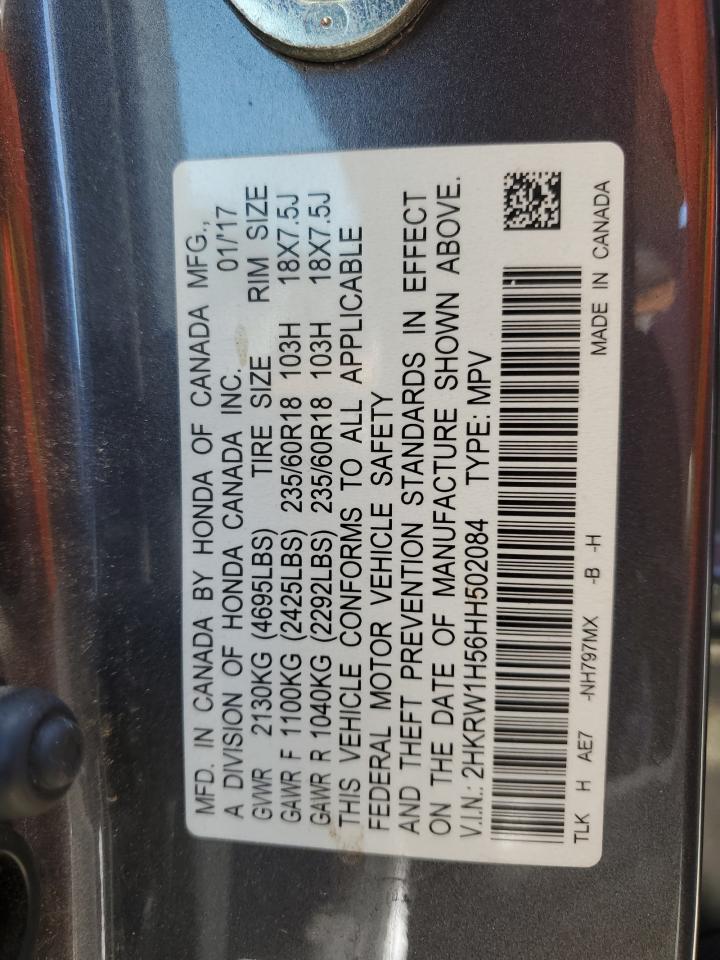 2HKRW1H56HH502084 HONDA CRV 2017