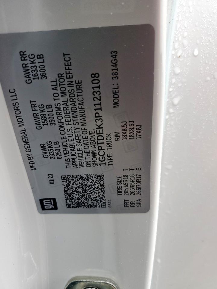 1GCPTDEK3P1123108 CHEVROLET COLORADO 2023