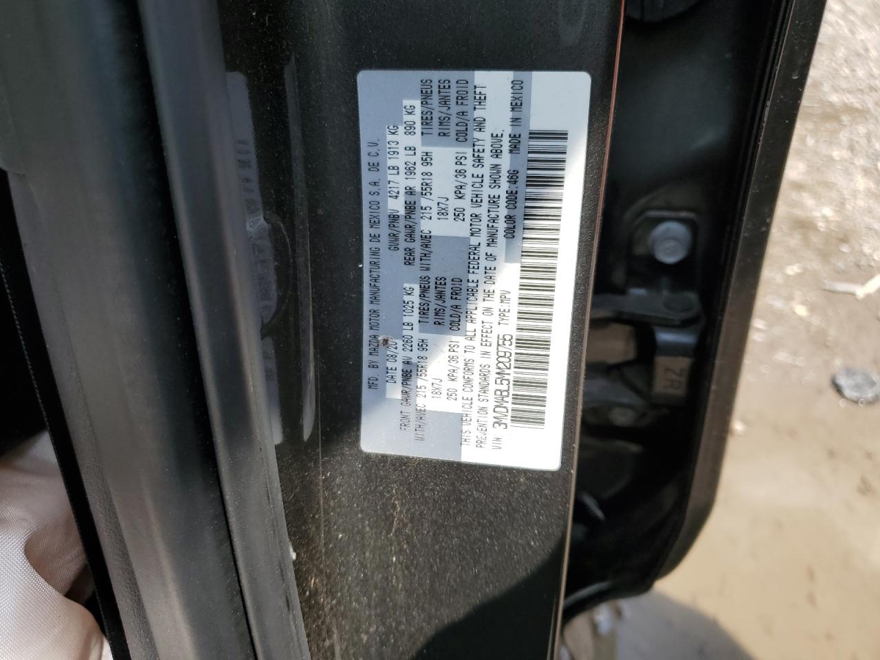 2021 Mazda Cx-30 Select VIN: 3MVDMABL5MM209755 Lot: 53845745