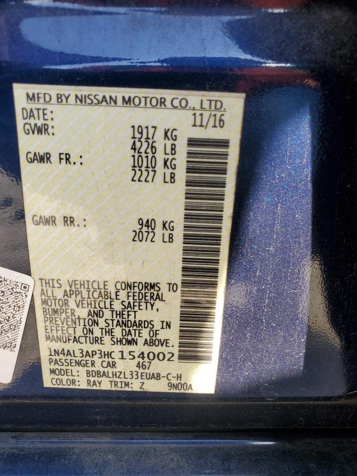 1N4AL3AP3HC154002 NISSAN ALTIMA 2017