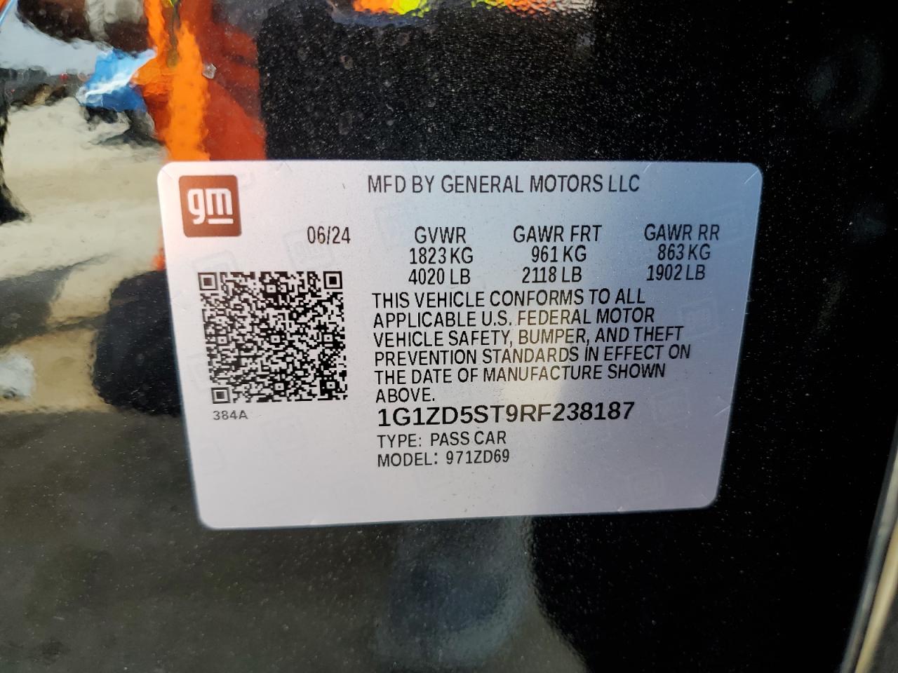 1G1ZD5ST9RF238187 CHEVROLET MALIBU 2024