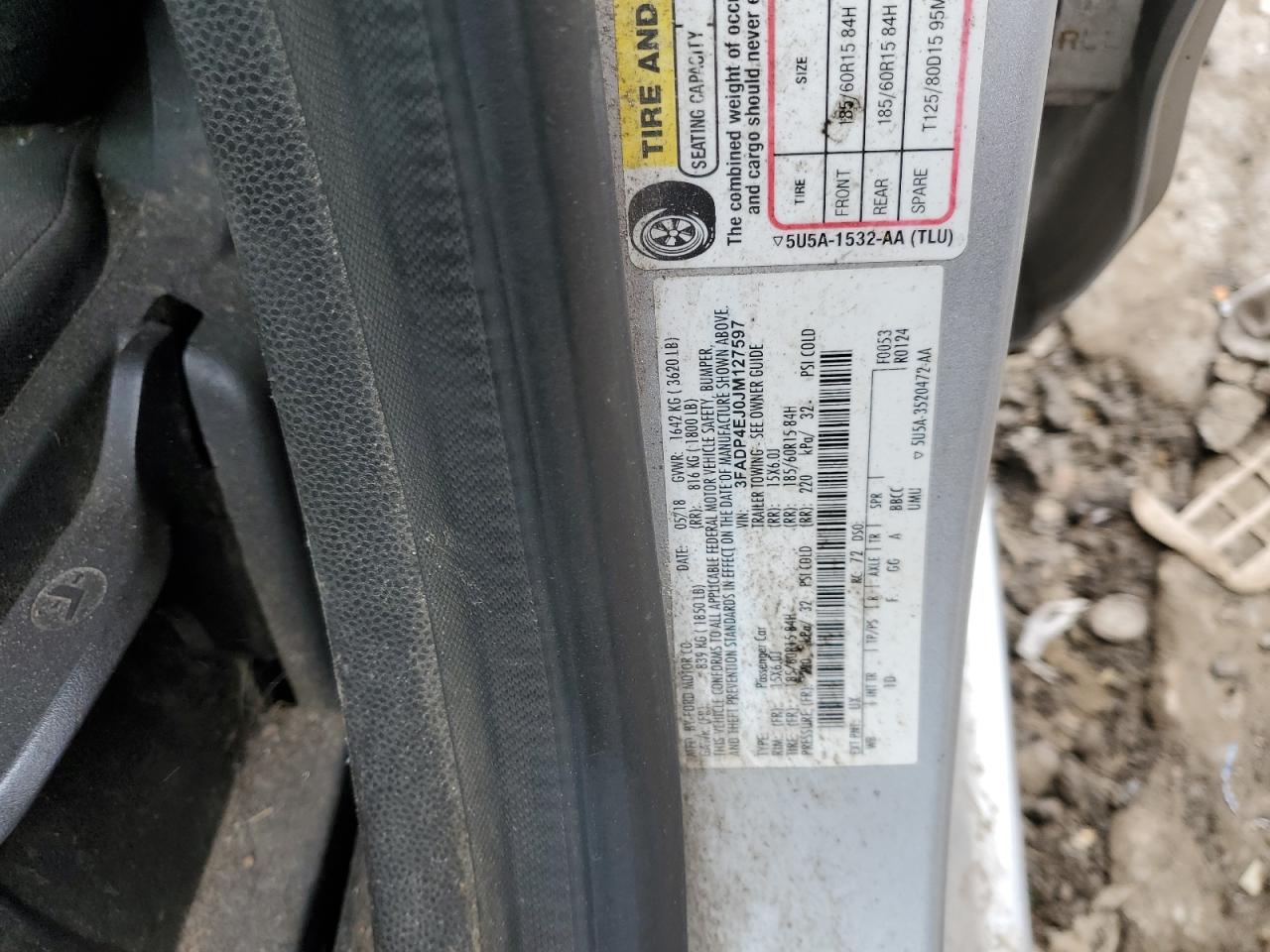 3FADP4EJ0JM127597 FORD FIESTA 2018