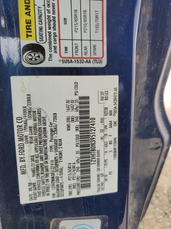 2009 Ford Mustang VIN: 1ZVHT80N395127410 Lot: 53974835