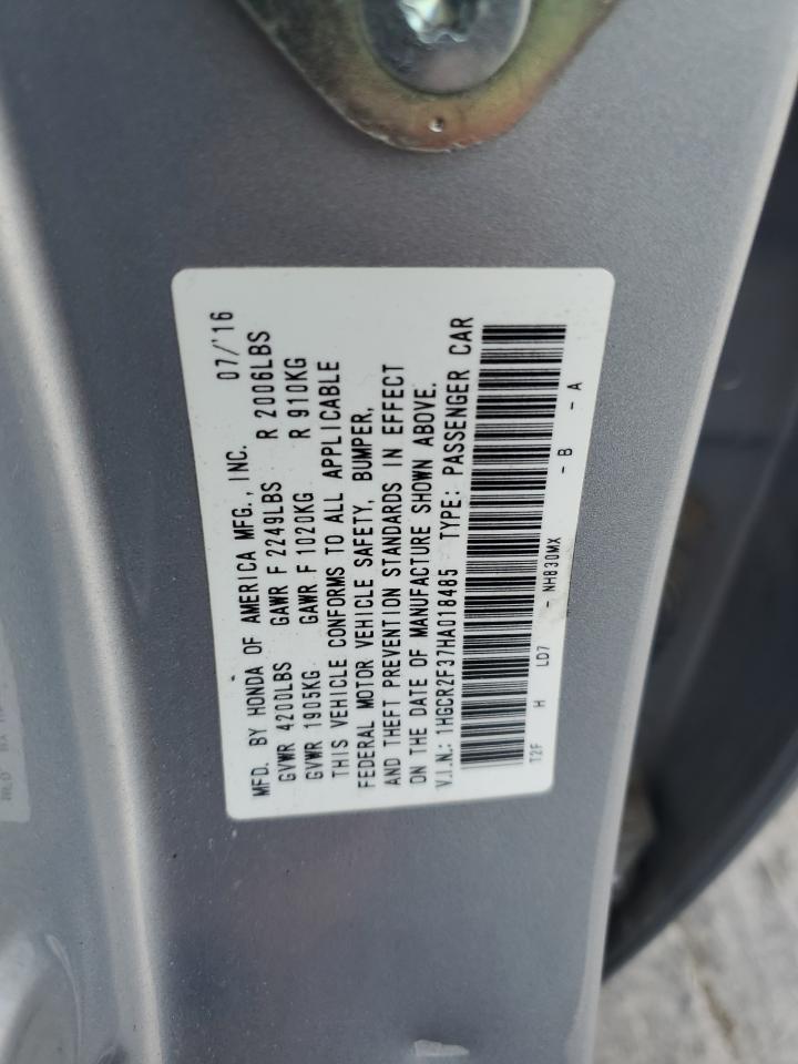 1HGCR2F37HA018485 HONDA ACCORD 2017