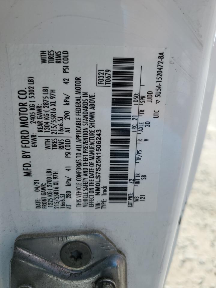 NM0LS7S25N1506243 FORD TRANSIT 2022