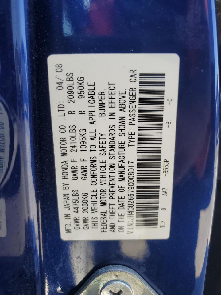 2009 Acura Tsx VIN: JH4CU26679C008017 Lot: 55396915
