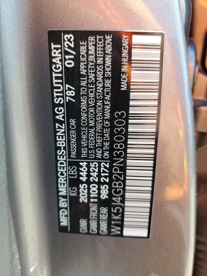 2023 Mercedes-Benz Cla 250 VIN: W1K5J4GB2PN380303 Lot: 51669245
