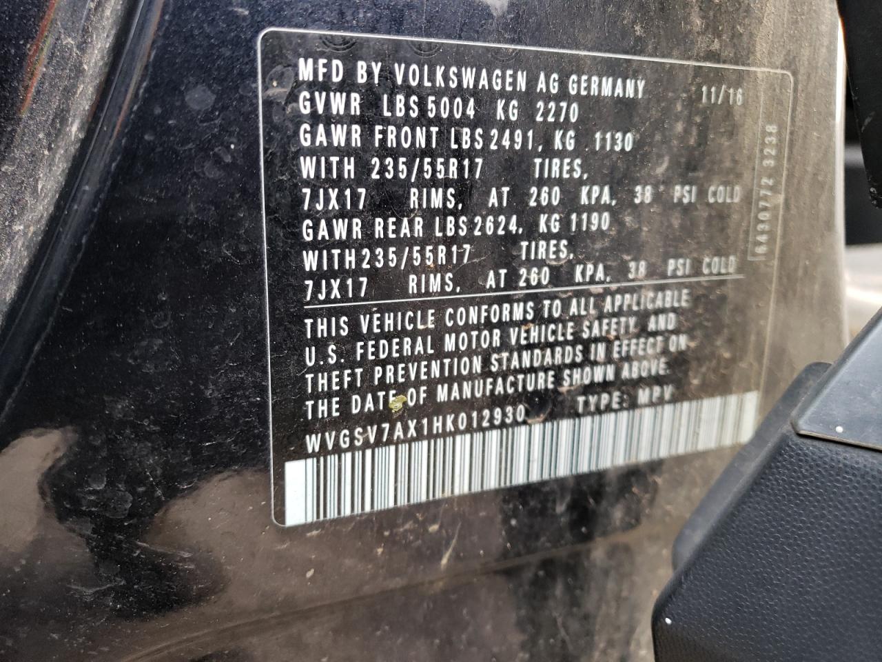 Фото: WVGSV7AX1HK012930 - 13