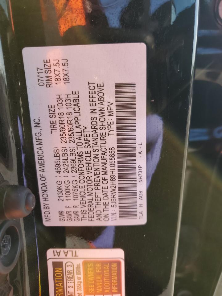 5J6RW2H89HL055658 HONDA CRV 2017