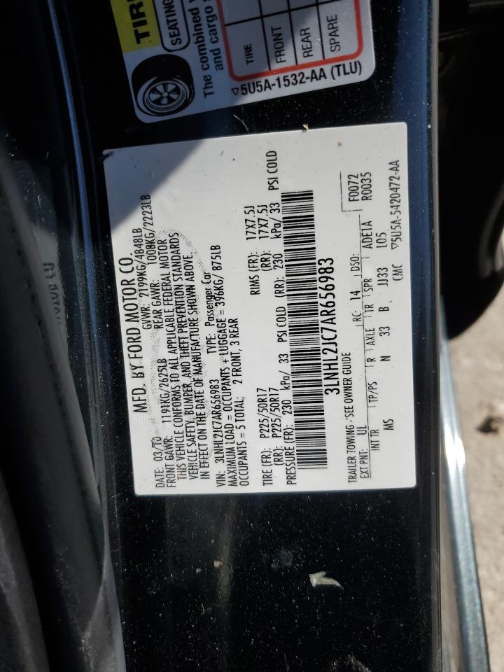 2010 Lincoln Mkz VIN: 3LNHL2JC7AR656983 Lot: 54044955