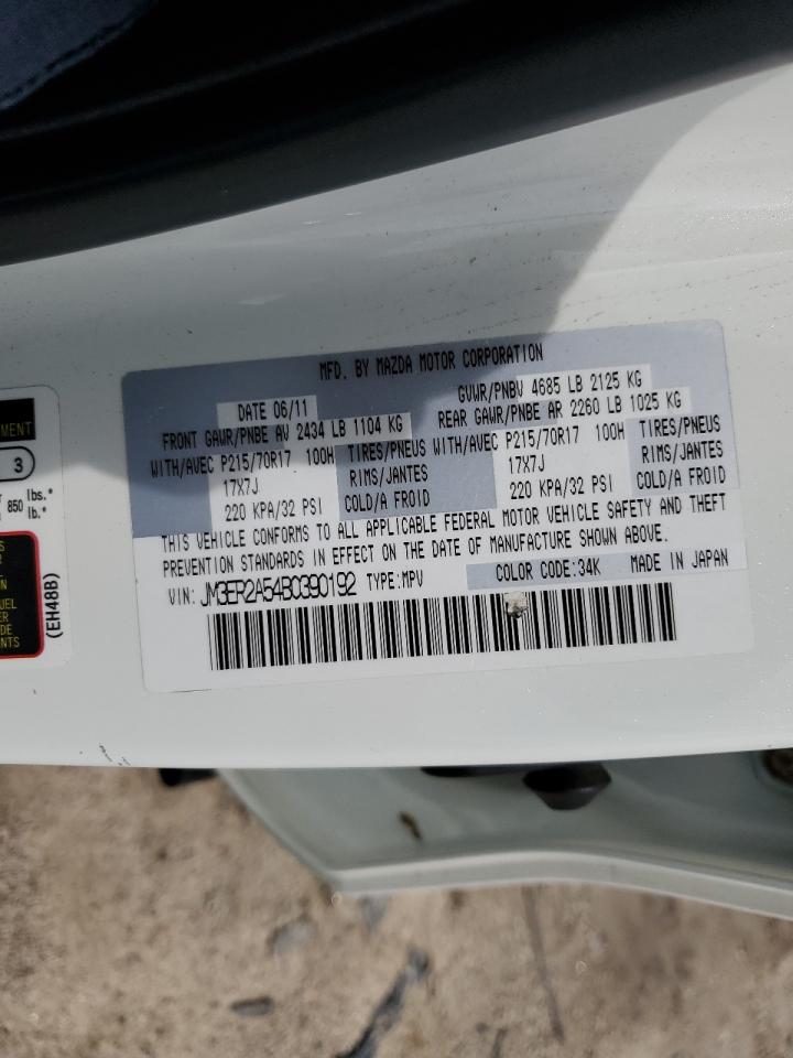 2011 Mazda Cx-7 VIN: JM3ER2A54B0390192 Lot: 54629685