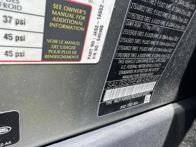 2019 LAND ROVER RANGE ROVER SUPERCHARGED