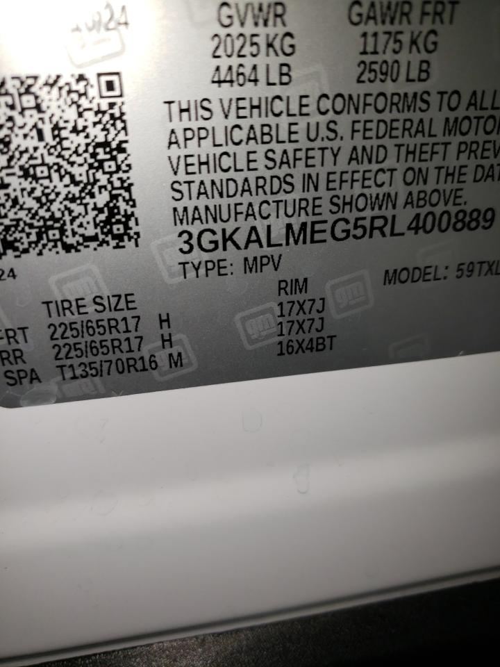 2024 GMC Terrain Sle VIN: 3GKALMEG5RL400889 Lot: 54980245