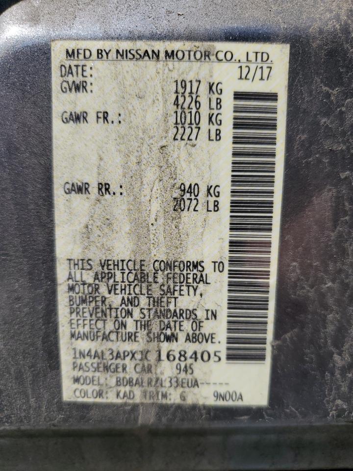 1N4AL3APXJC168405 NISSAN ALTIMA 2018