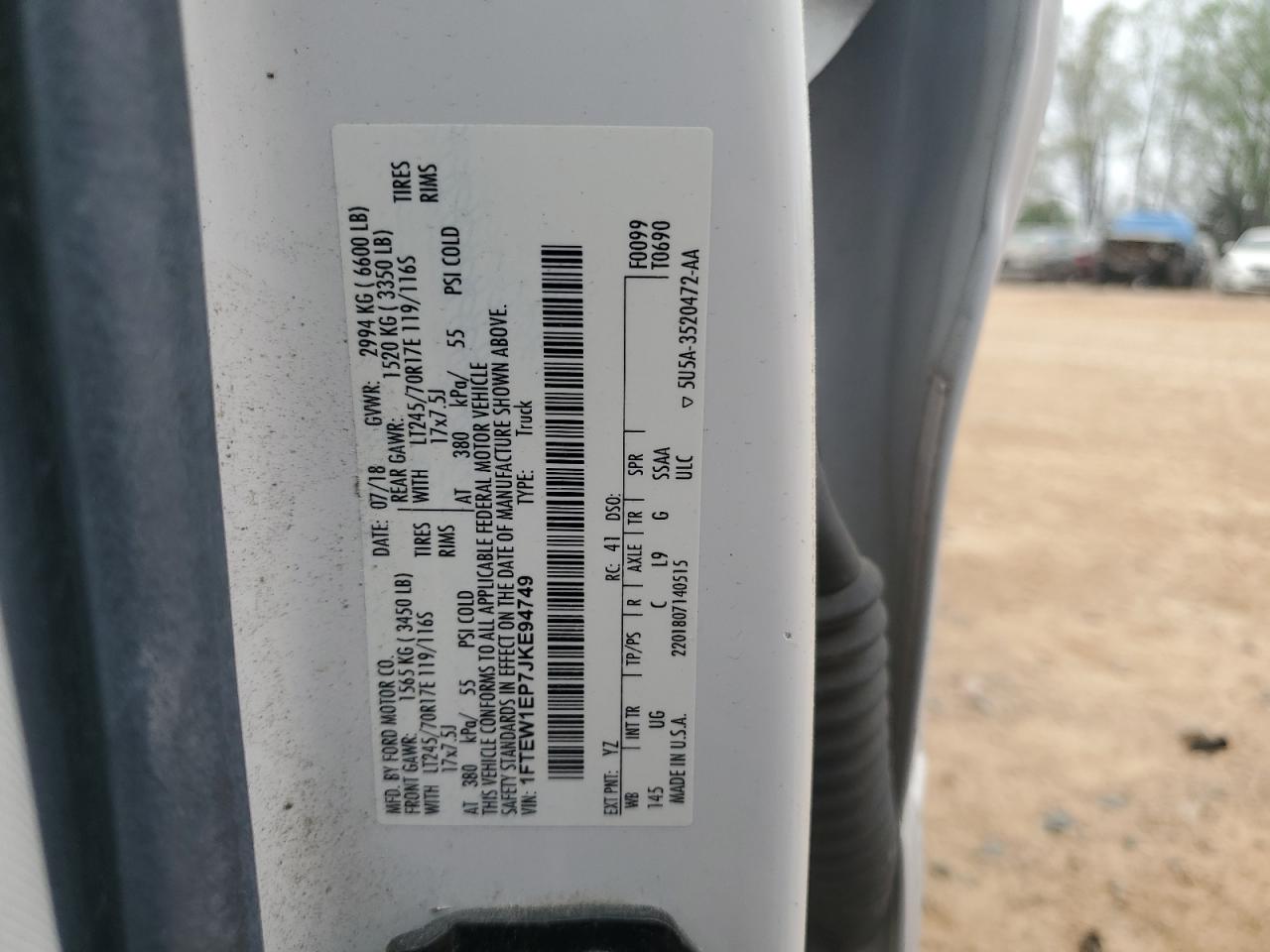 1FTEW1EP7JKE94749 FORD F-150 2018