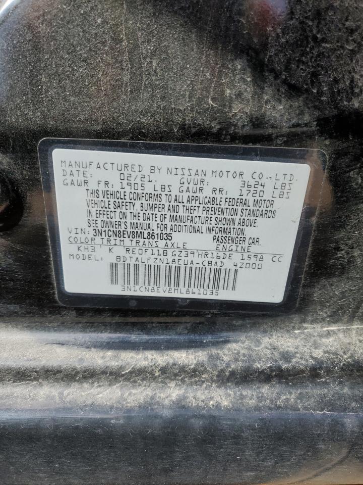3N1CN8EV8ML861035 NISSAN VERSA 2021