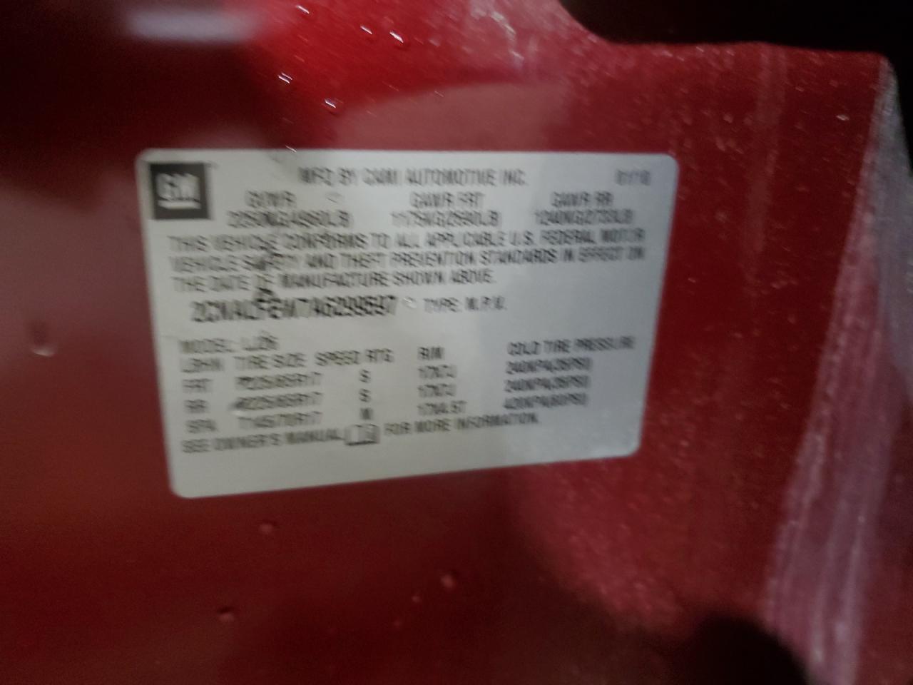 2010 Chevrolet Equinox Ltz VIN: 2CNALFEW7A6299597 Lot: 51639945