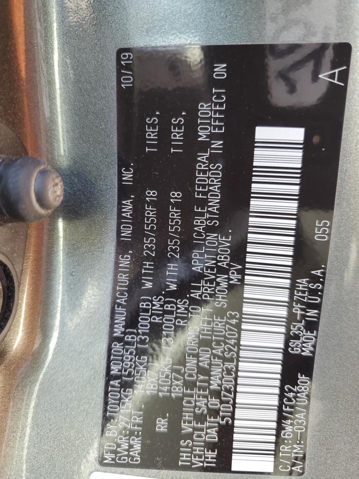 5TDJZ3DC3LS240743 TOYOTA All Models 2020