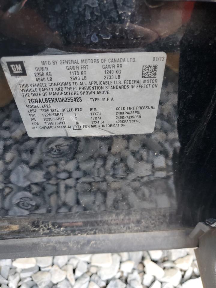 2013 Chevrolet Equinox Ls VIN: 2GNALBEKXD6255423 Lot: 52612255